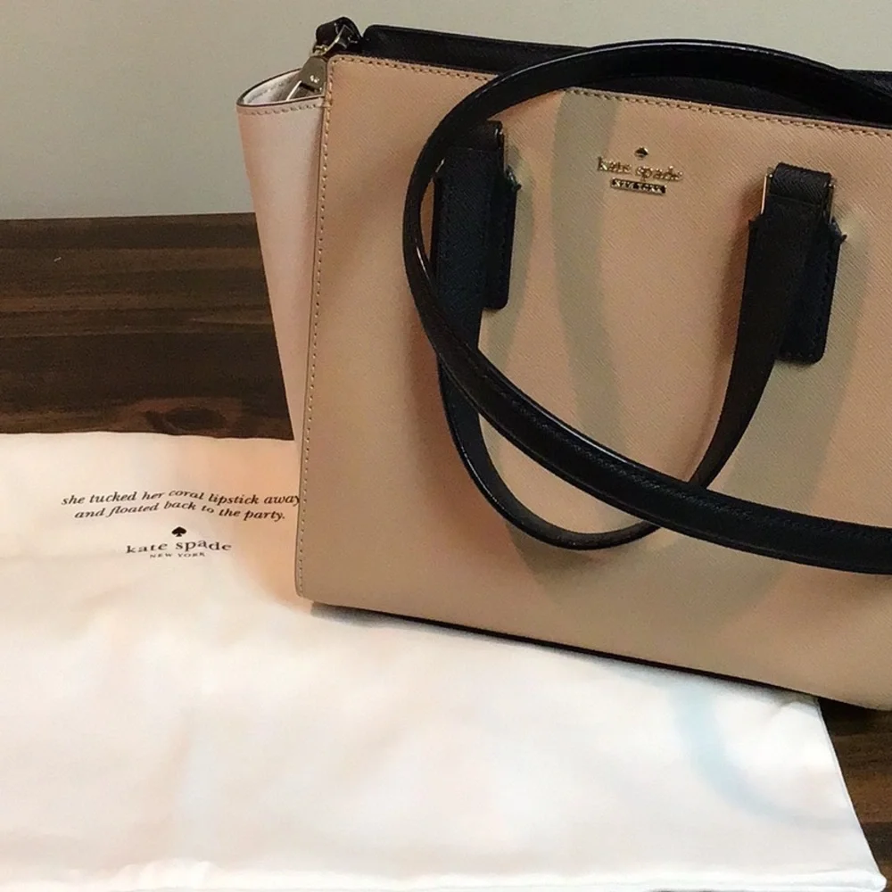 Kate Spade Black and Cream Satchel. NWOT - Picture 2 of 6